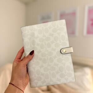 Coach white notebook new